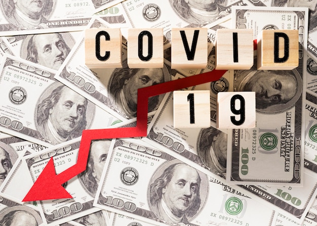 Крупный план финансового кризиса covid-19