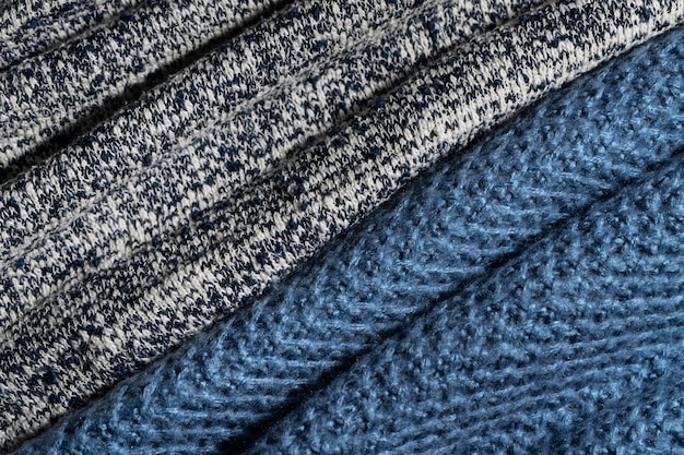 Close up on cozy texture clothing