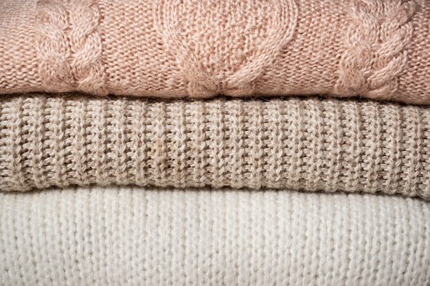 Free photo close up on cozy texture clothing