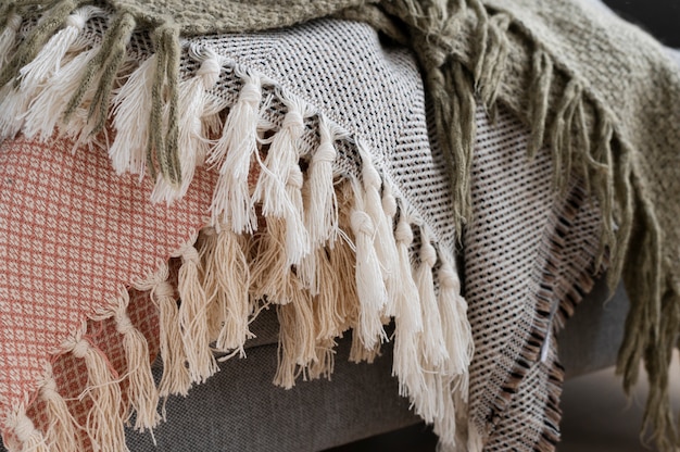 Close up on cozy texture detail