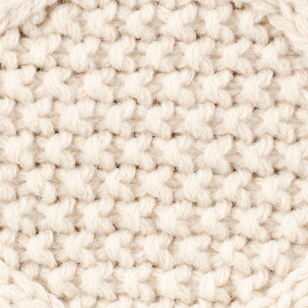 Close-up of cream colored wool