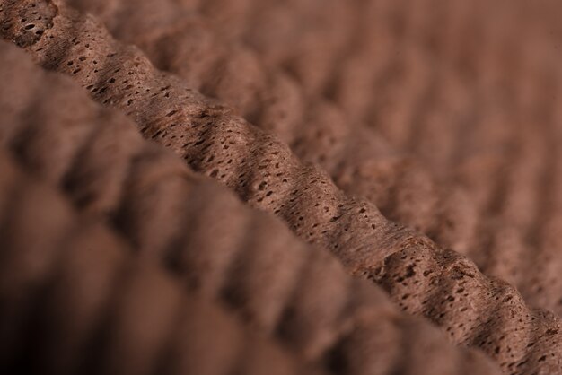 Free photo close-up of a crispy chocolate rolls