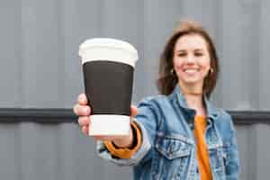 Free photo close-up cup of coffee