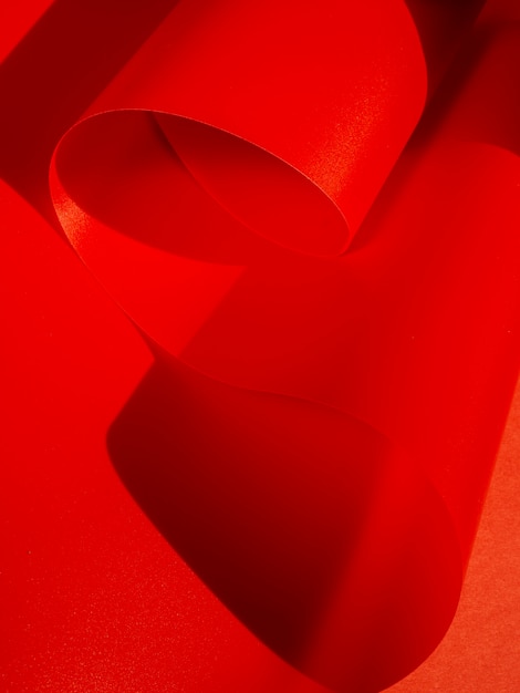 Close-up curved sheets of paper