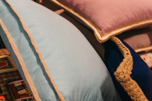 Close-up of cushions