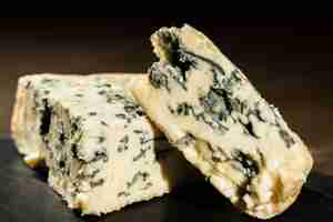Free photo close-up of cut blue cheese