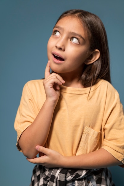 Close up on cute child portrait