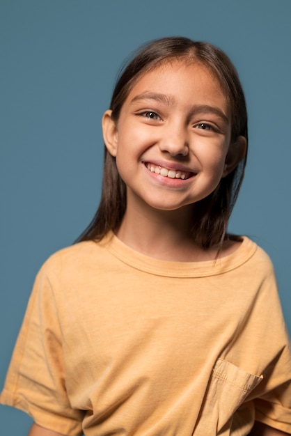 Close up on cute child portrait