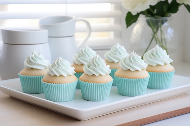 Close up on cute cupcakes