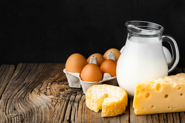 Close-up dairy products