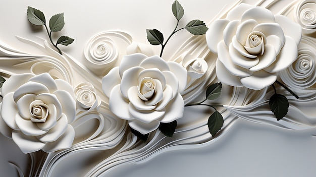 Foto gratuita primo piano sulle rose decorative