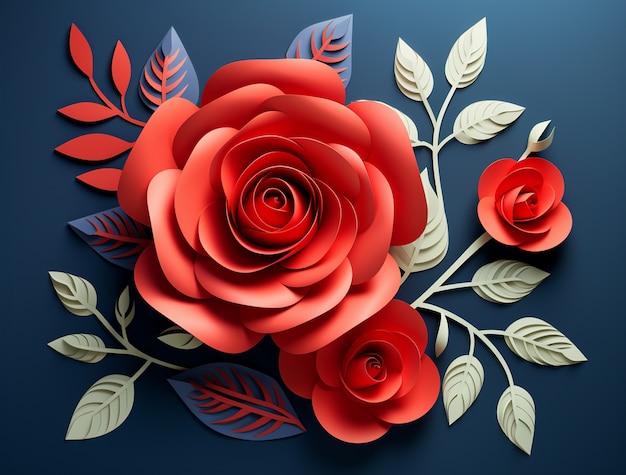 Foto gratuita primo piano sulle rose decorative