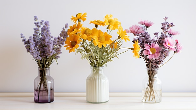 Free photo close up on delicate flower bouquets