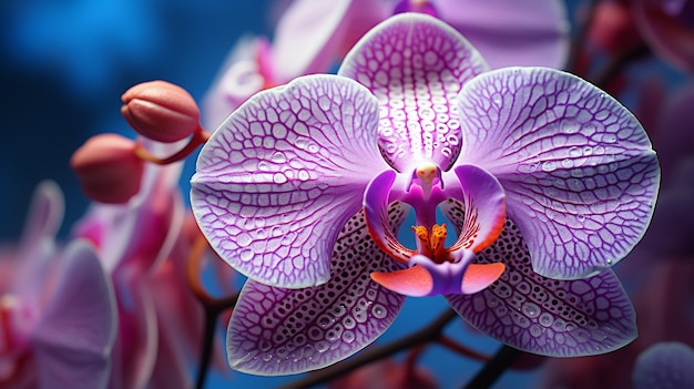 Foto gratuita primo piano sulla delicata orchidea