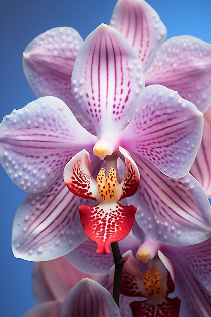 Foto gratuita primo piano sulla delicata orchidea