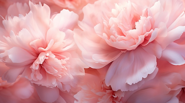 Free photo close up on delicate peony