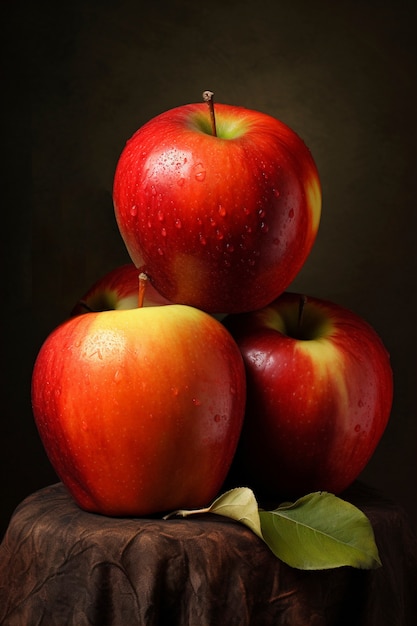 close up on delicious apples