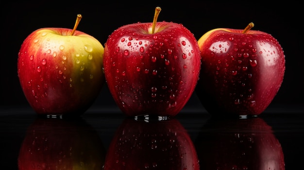 Free photo close up on delicious apples