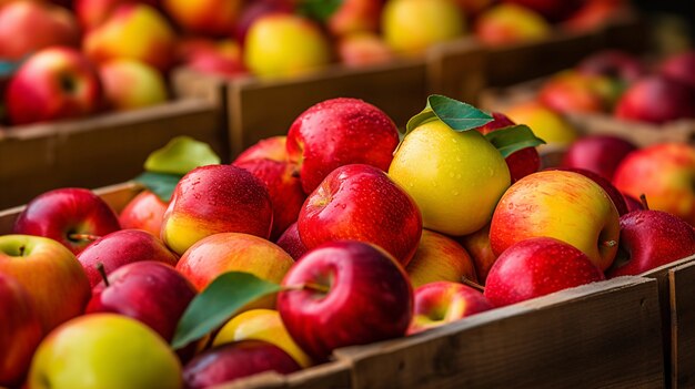 Close up on delicious apples