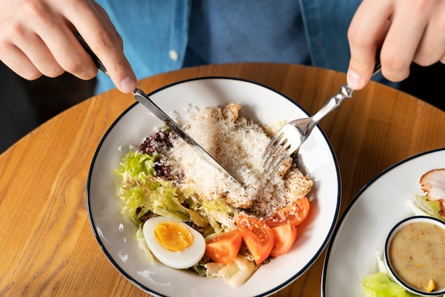 おいしい料理のクローズアップ