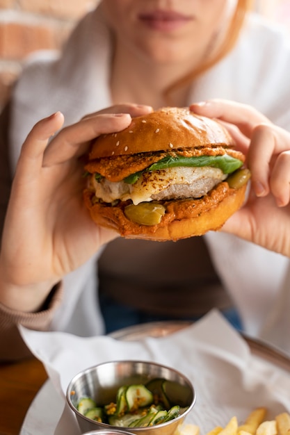 맛있는 음식 을 근접 으로 보는 것
