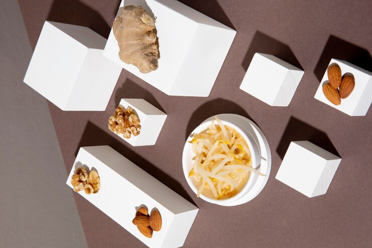 무료 Photo 맛있는 고 단백질 채식주의 식사