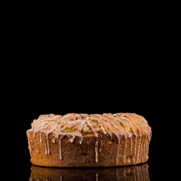 Close-up delicious homemade cake ready to be served