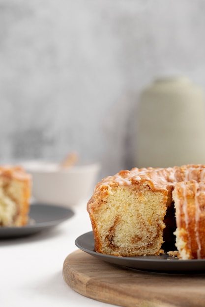 Free photo close-up delicious homemade sweet bread