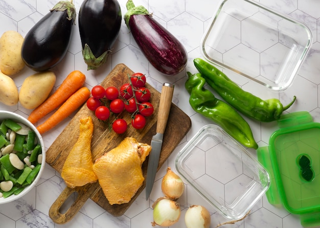 Close up on delicious meal preparation