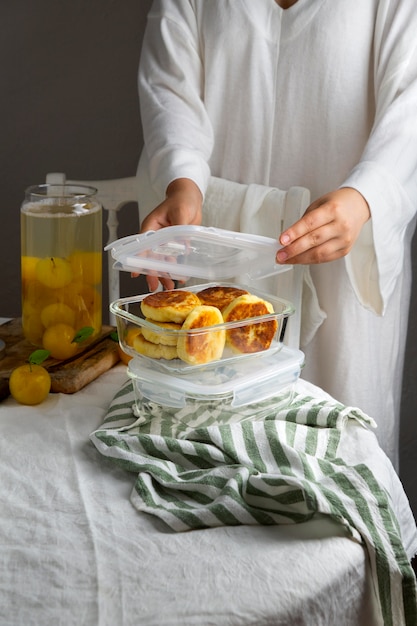 Primo piano sulla deliziosa preparazione dei pasti