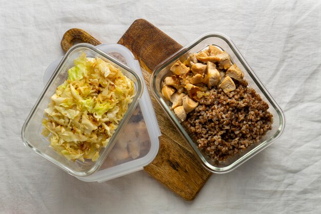 Close up on delicious meal preparation