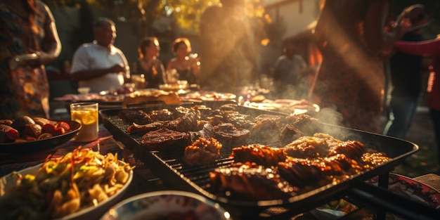 Foto gratuita un primo piano sul delizioso barbecue messicano