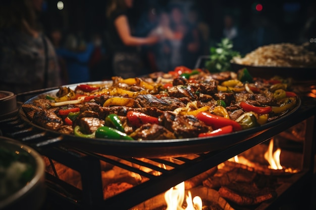 Foto gratuita un primo piano sul delizioso barbecue messicano