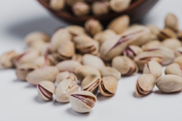 Close-up delicious pistachios