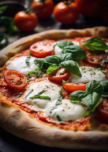 Primo piano su una deliziosa pizza