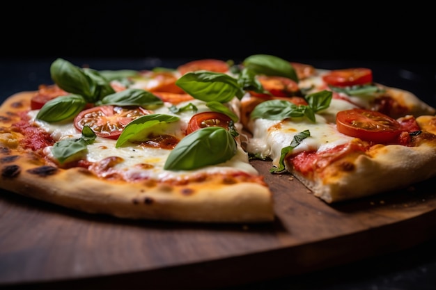 Primo piano su una deliziosa pizza