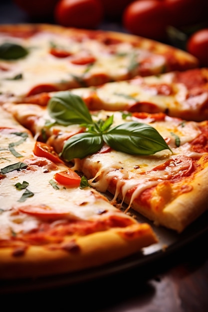 Foto gratuita primo piano su una deliziosa pizza