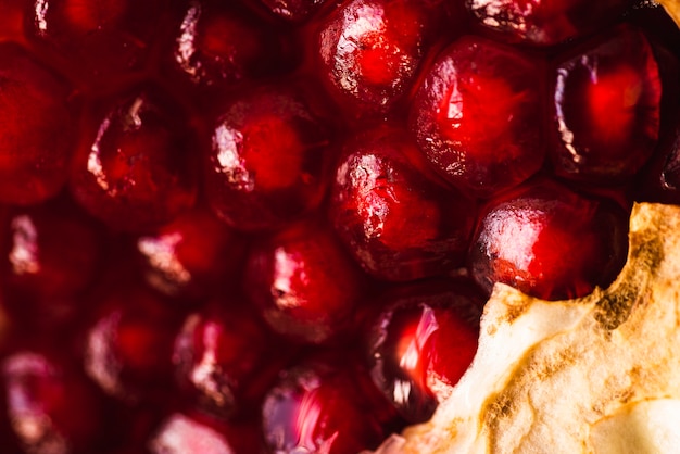 Close-up delicious pomegranate fruit