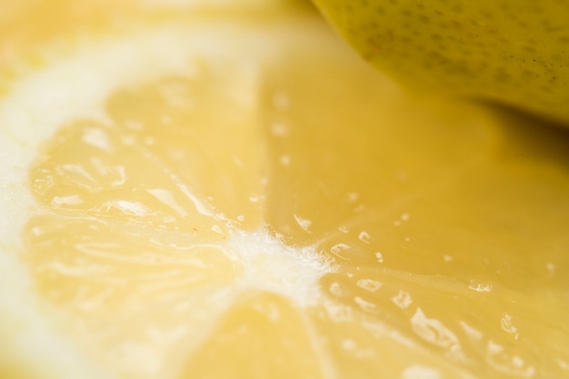 Free photo close-up delicious pulp of lemon