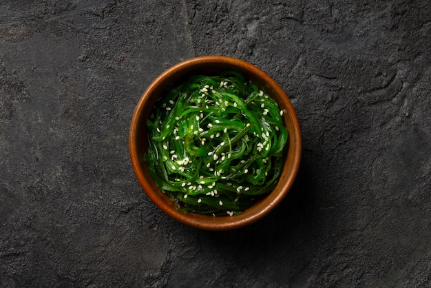 Close up on delicious seaweed dish