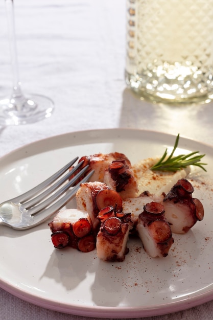 Close up on delicious Spanish food
