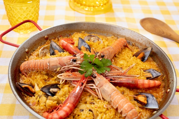 Close up on delicious spanish food