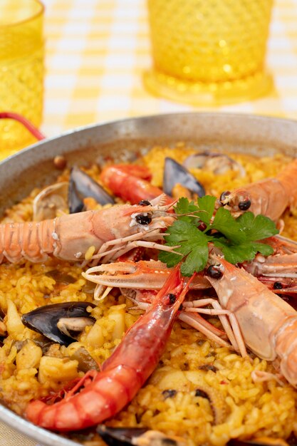 Close up on delicious spanish food