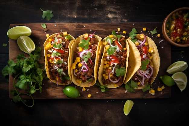 Foto gratuita primo piano su deliziosi tacos