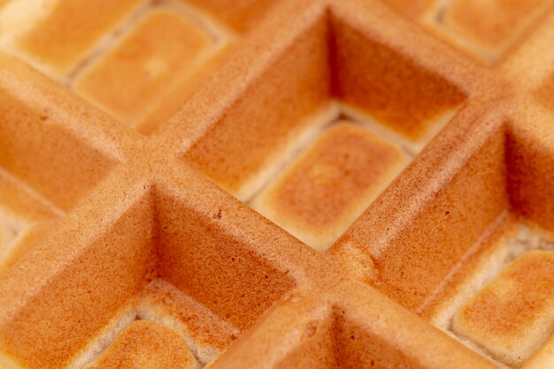 Close-up of delicious waffle