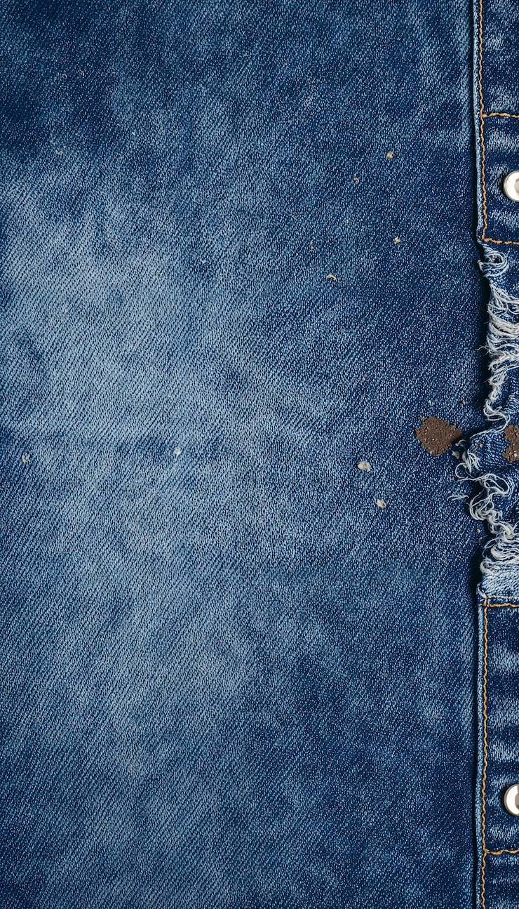 Free Photo close up on denim texture detail
