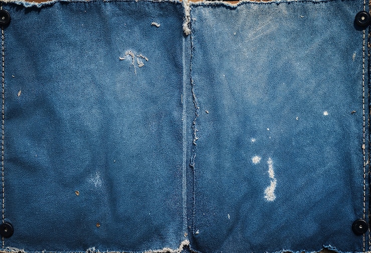 Free Photo close up on denim texture detail