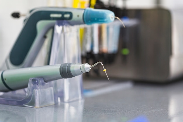 Close-up of a dental tool