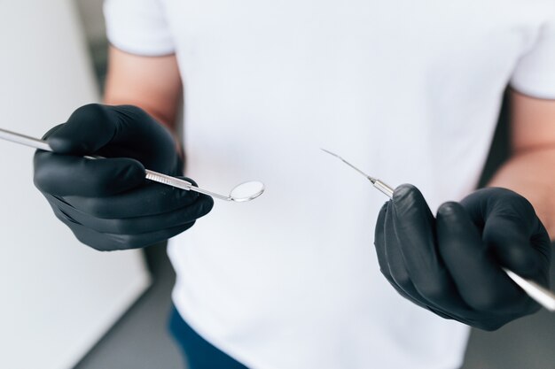 Close-up of dentist equipment