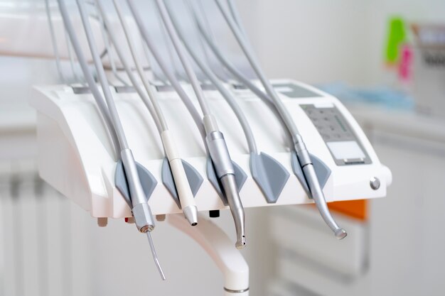 Close up on dentist instruments